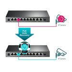TP-Link 10-Port Gigabit Easy Smart Switch PoE, 1 Gbps, Black (TL-SG1210MPE)