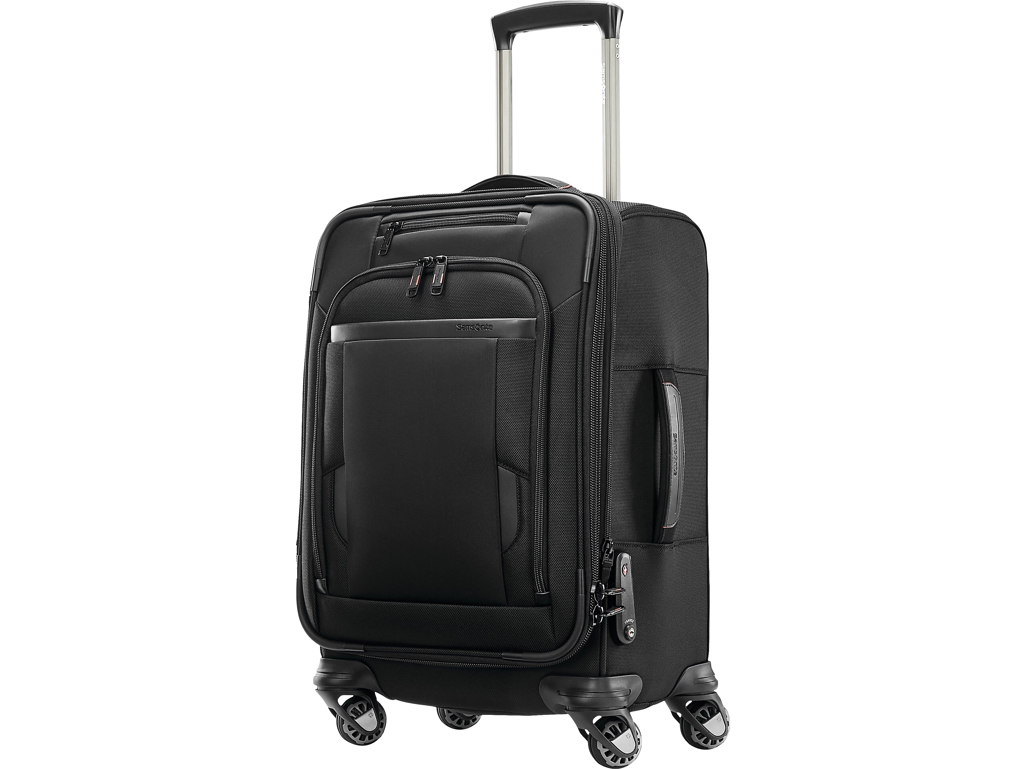 Samsonite 22.4" Carry-On Suitcase, 4-Wheeled Spinner, TSA Checkpoint Friendly, Black (127373-1041)