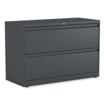 Alera 2-Drawer Lateral File Cabinet, Letter/Legal Size, Lockable, 28"H x 42"W x 18.63"D, Charcoal (ALEHLF4229CC)