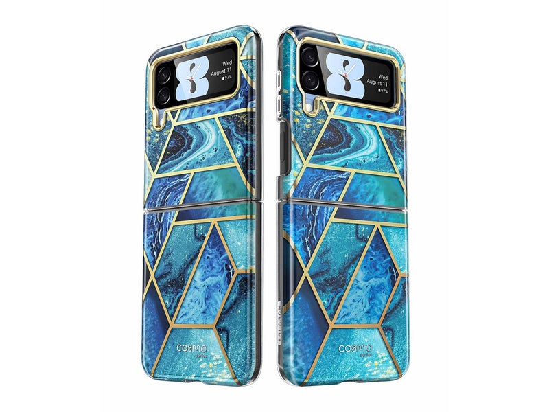 i-Blason Cosmo Ocean Blue Snap Case for Samsung Galaxy Z Flip4 (Galaxy2022-ZFlip4-5G-Cosmo-Ocean)