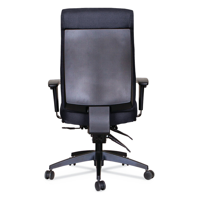 Alera Wrigley Series 24/7 High Performance High-Back Multifunction Task Chair, Up to 300 lbs., Black Seat/Back, Black Base