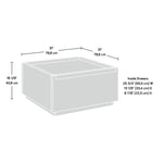 Sauder Manhattan Gate 31"W x 31"D Coffee Table, Blaze Acacia (430359)