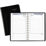 2026 AT-A-GLANCE DayMinder 5" x 8" Daily Appointment Book, Faux Leather Cover, Black (G100-00-26)