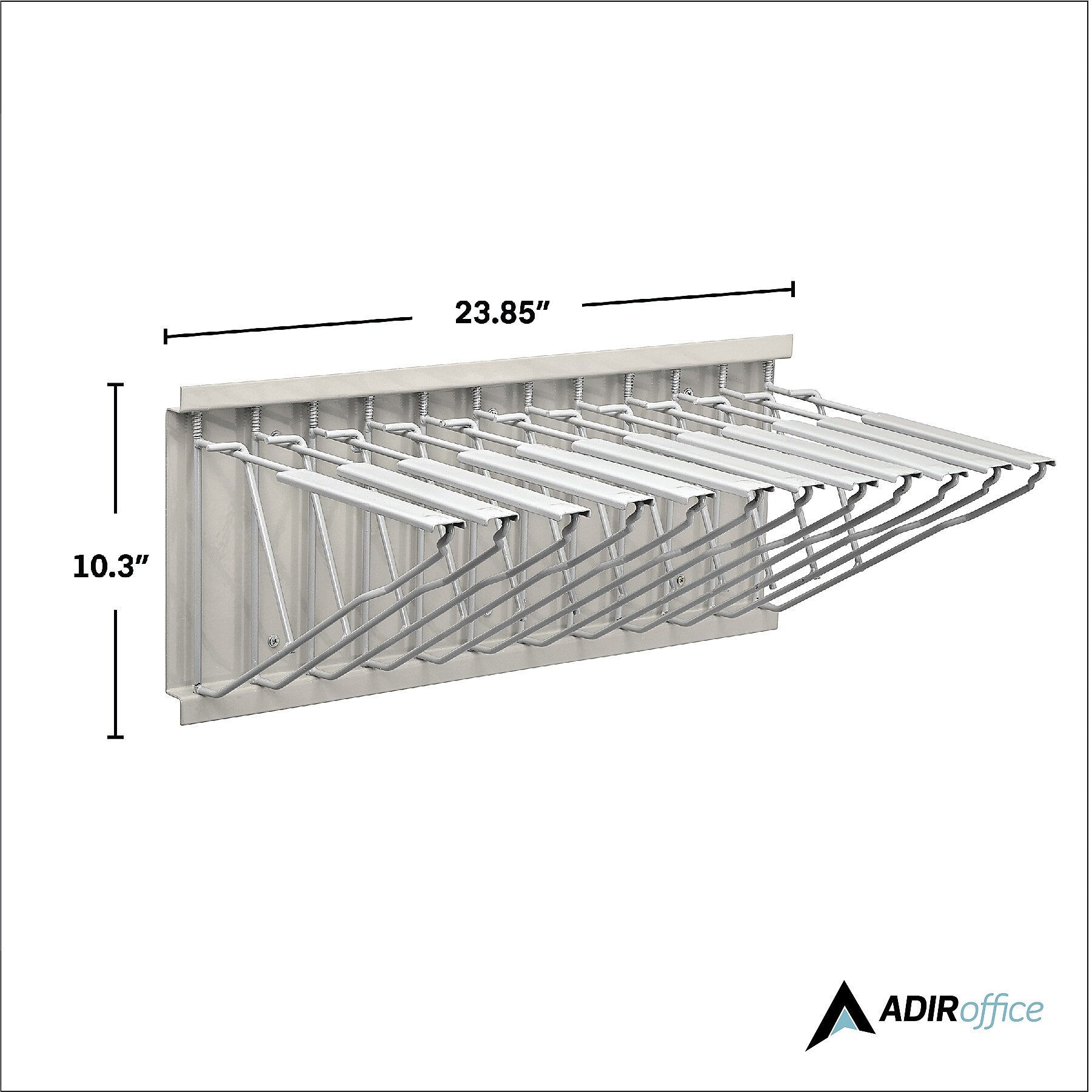 AdirOffice Steel Hanging Wall File, For Blueprint & Large-Format Files, Gray (617-KIT1)