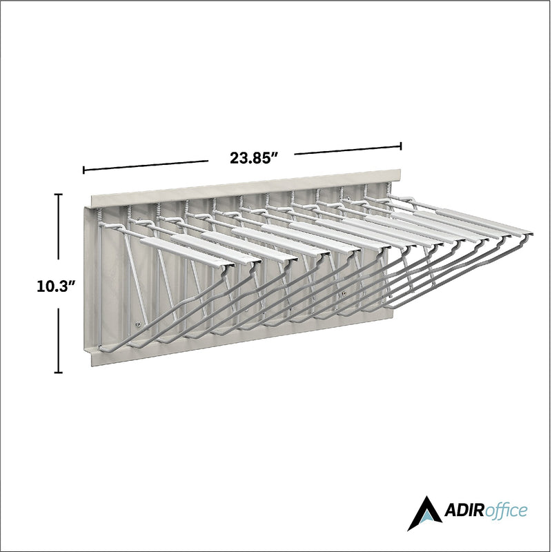 AdirOffice Steel Hanging Wall File, For Blueprint & Large-Format Files, Gray (617-KIT1)