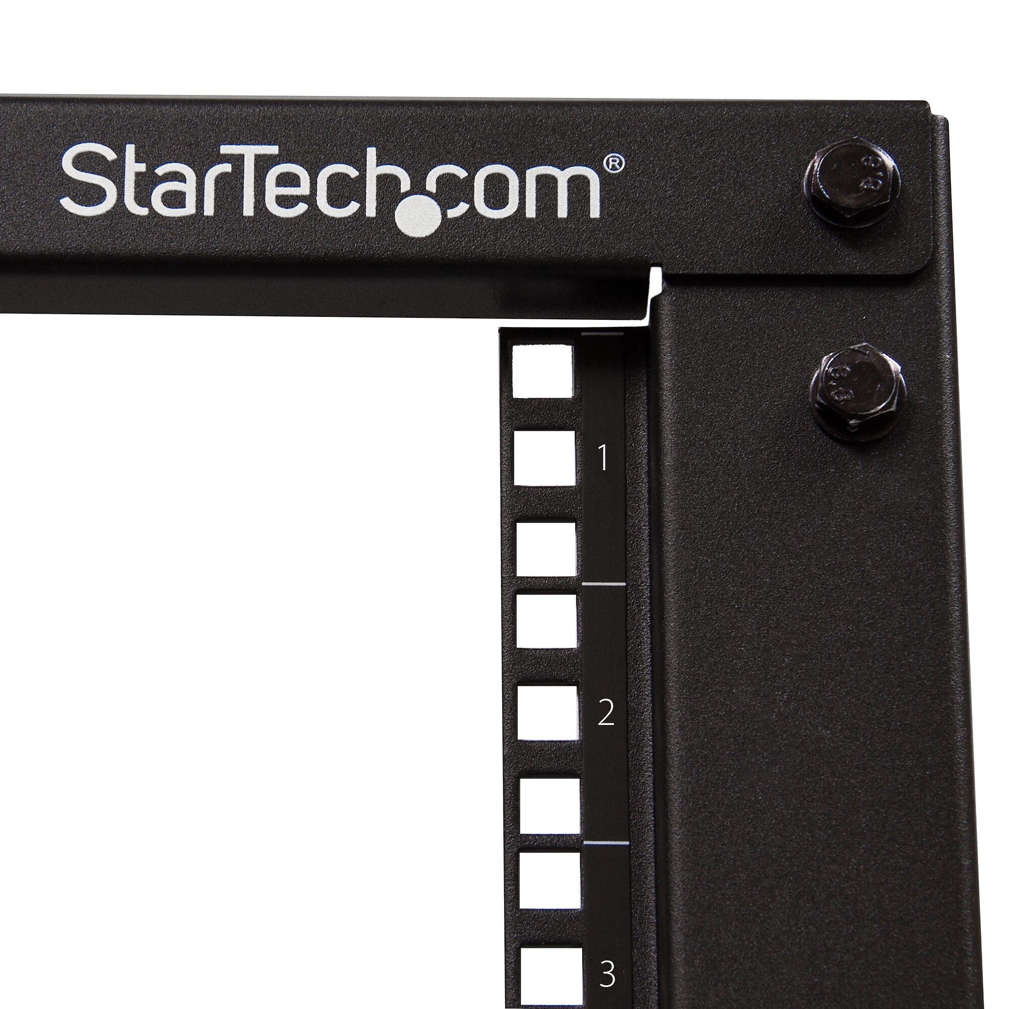 StarTech.com 4-Post Mobile Open Frame 8U Server Rack, Black, (4POSTRACK8U)