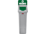 Rubbermaid Slim Jim Single-Stream Recycling Station, 23 Gallon, Gray/Green (2185051)