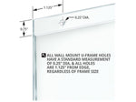 Azar Sign Holder, 4" x 6.75", Vertical, Wall Mounted, Clear, Acrylic, 10/Pack (162732)