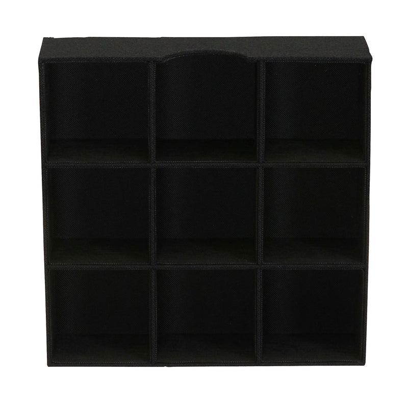 Household Essentials 9-Compartment Drawer Organizers, Black Linen, 2/Pack (7676-1)