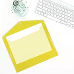 JAM Paper Premium Plastic Document File, Letter, Yellow, 3/Pack (218S0YEX3)