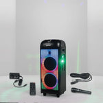 Gemni Sound 360° 1000W Portable Bluetooth Speaker w/ LED Party Lighting, Black (GPLT-360)