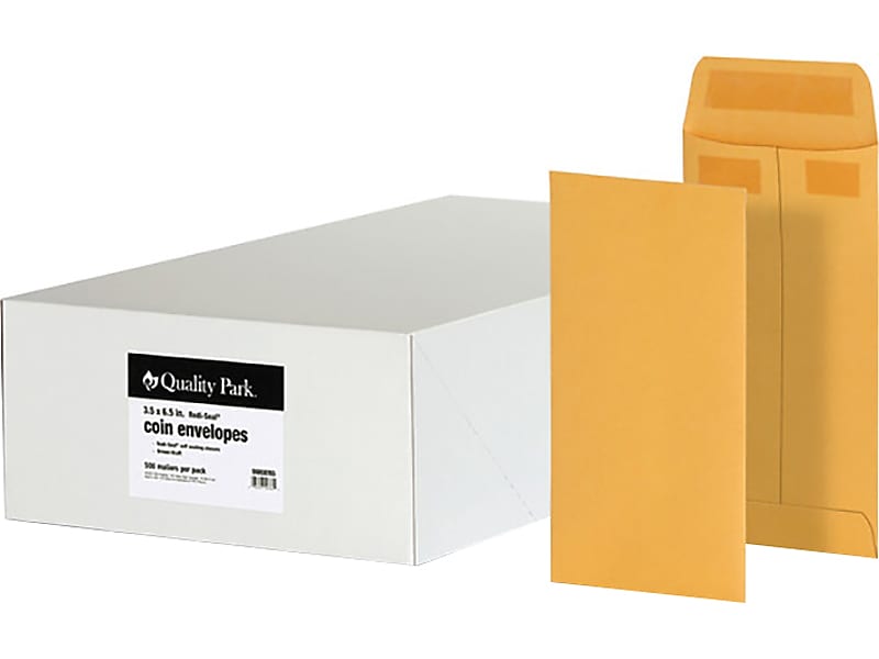 Quality Park Redi-Seal Self Seal #7 Envelope 3 1/2" x 6 1/2", Kraft, 500/Box (QUA50765)