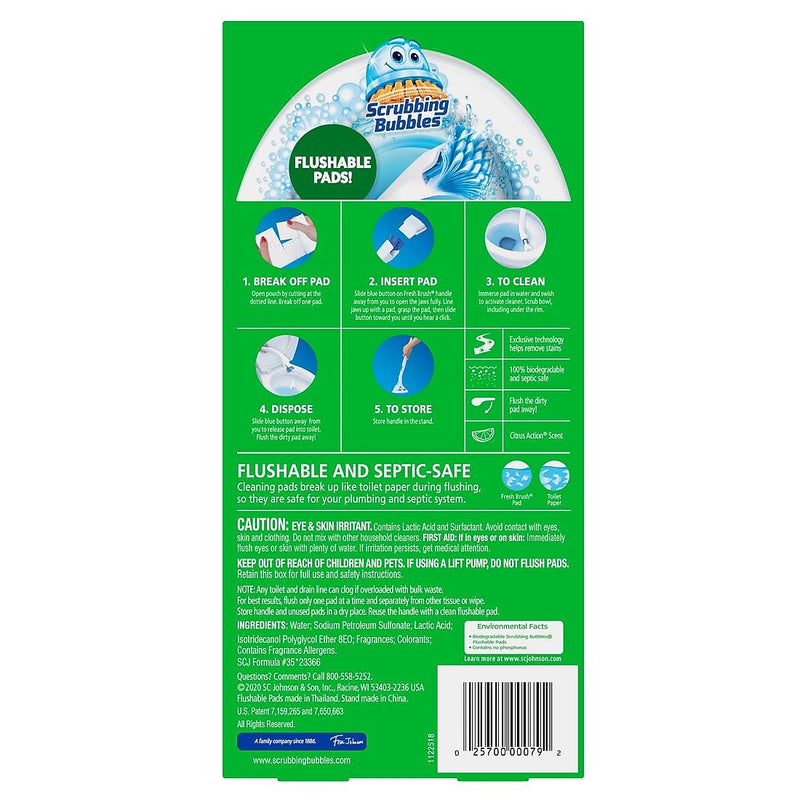 Scrubbing bubbles Fresh Brush Toilet Cleaning System Starter Kit, Citrus Scent (301822)