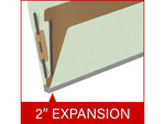Medical Arts Press Pressboard Classification Folder, 1 Divider, 2" Expansion, Legal Size, Pale Green, 10/Box (DV-T52-14-3PGN)