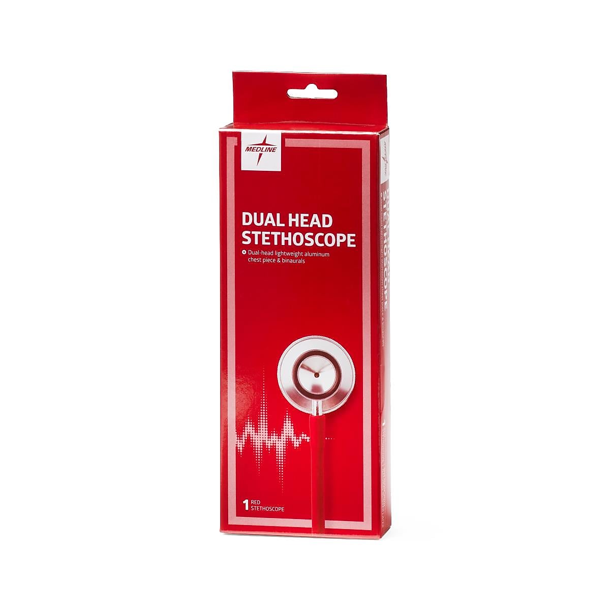 Medline Dual Head Stethoscope, Red (MDS926206)