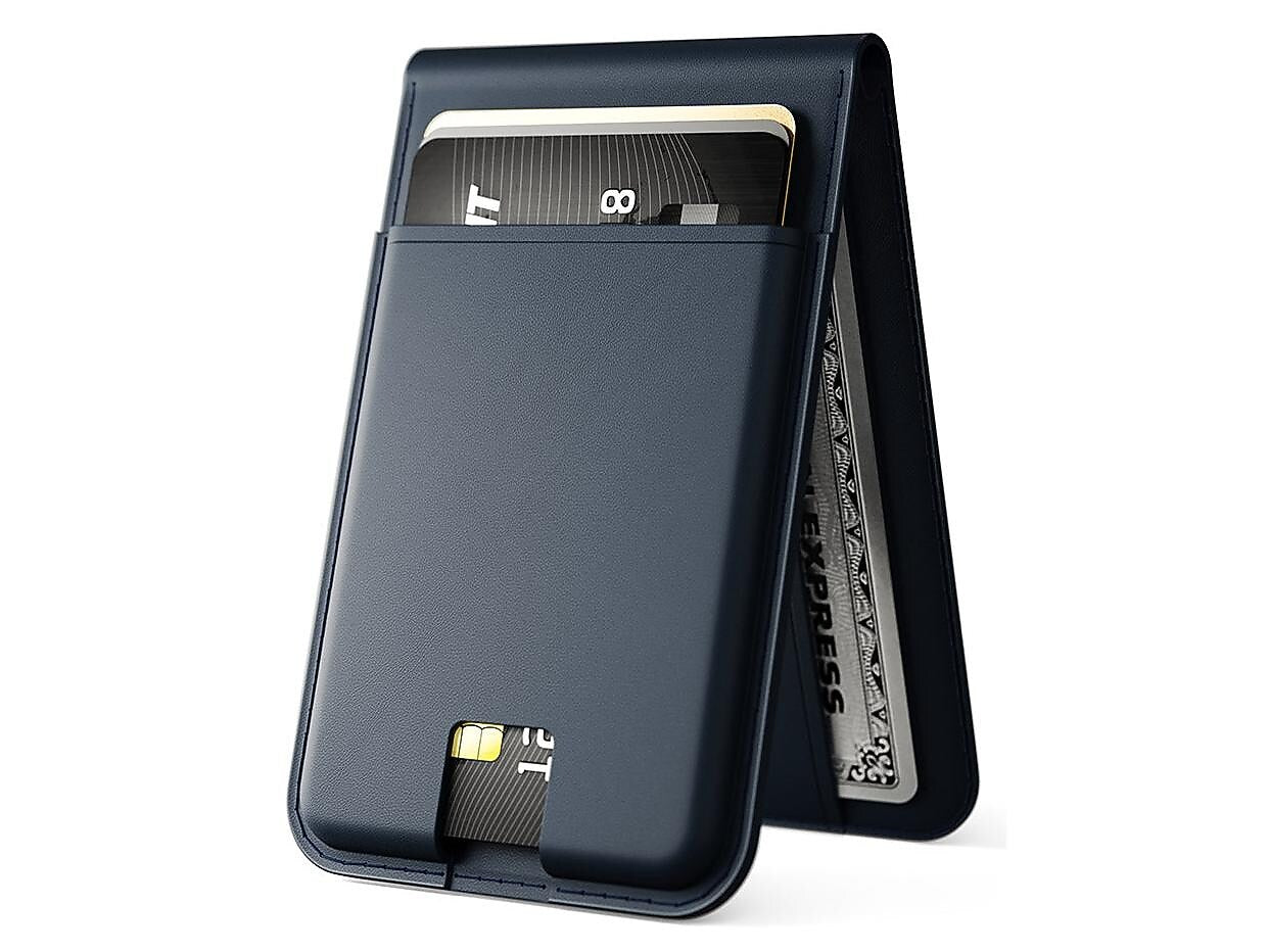 JOURNEY EZMO Magnetic MagSafe Wallet and Phone Stand, Navy Blue (JKW5BU)