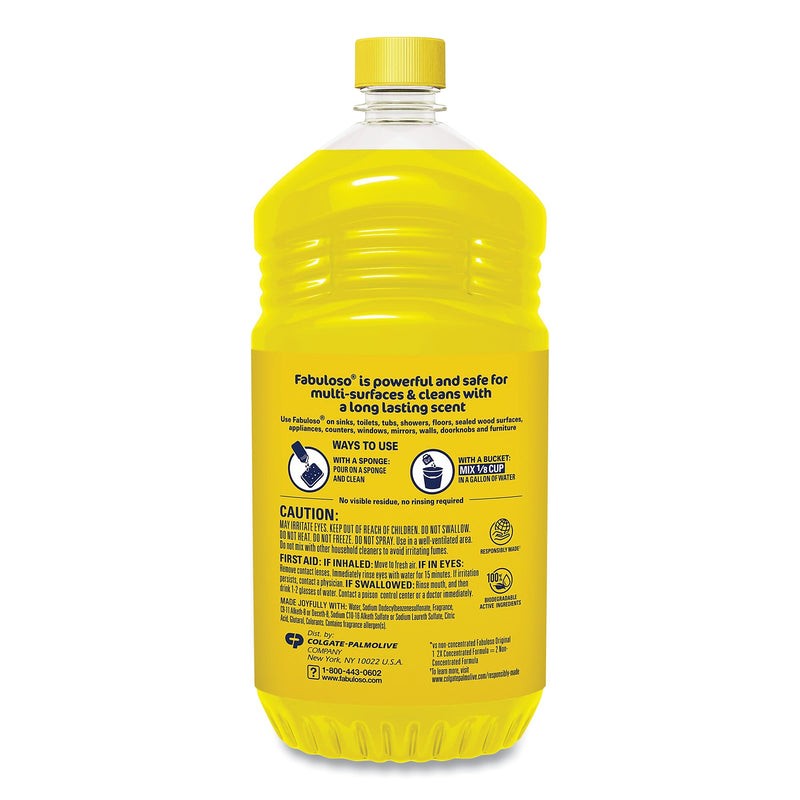 Fabuloso Multi-Use Cleaner, Refreshing Lemon Scent, 56 oz Bottle, 6/Carton