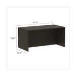 Alera Valencia Series Straight Front Desk Shell, 59 1/8w X 29 1/2d X 29 1/2h, Espresso