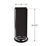 Azar Displays 20”H x 8”W Pegboard Counter Display with 16 4" Hooks, Black (700508-BLK-4C16)