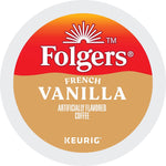 Folgers French Vanilla Coffee, Medium Roast, 0.31 oz. Keurig® K-Cup® Pods, 24/Box (6661)