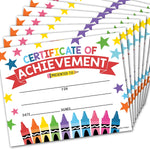 Hadley Designs Colorful Crayons Award Certificates of Achievement for Students 8" x 10", Multicolored, 25/Pack (HDDX004A2EQH3)