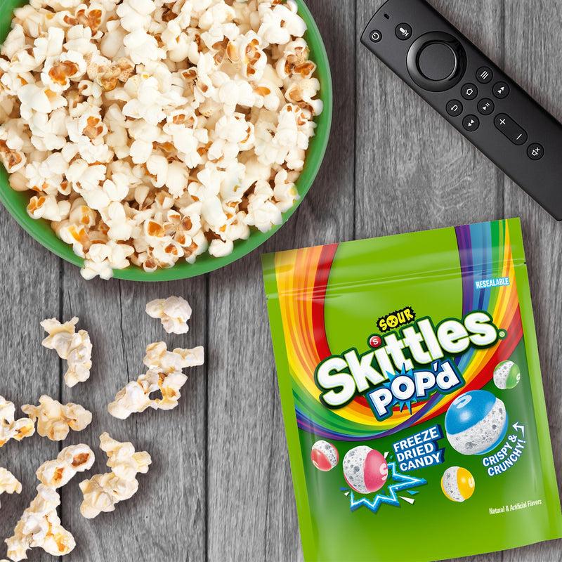 SKITTLES POP'd Sour Freeze Dried Candy, Assorted Flavors, 5.5 oz. (471767)