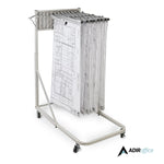 AdirOffice Steel Vertical File Blueprint Rolling Storage Stand, Grey (613-KIT1)