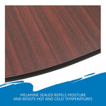 ICEBERG Premium Folding Table, 60"Dia., Mahogany (55264)