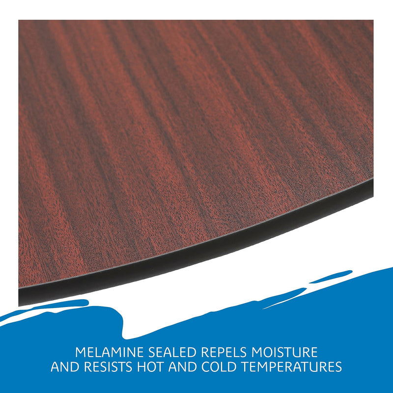 ICEBERG Premium Folding Table, 60"Dia., Mahogany (55264)