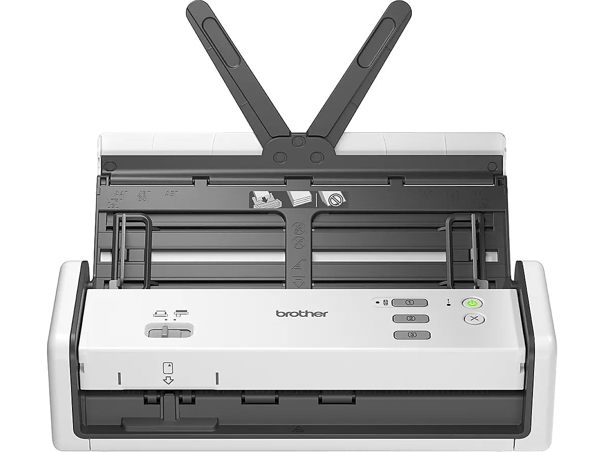 Brother ADS-1300 Compact Desktop Document Scanner, White/Black