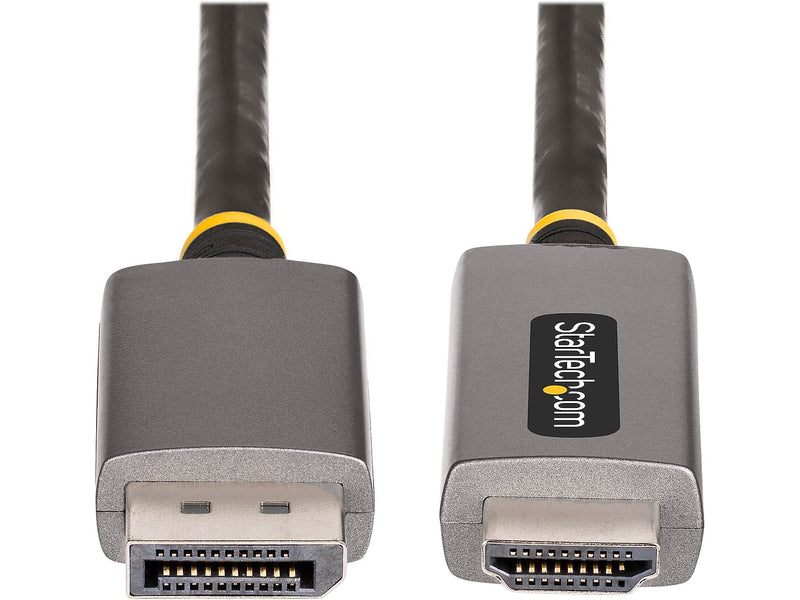 StarTech 6.6' 8K DisplayPort to HDMI Adapter Cable, Male to Male, Space Gray (133DISPLAYPORTHDMI21)