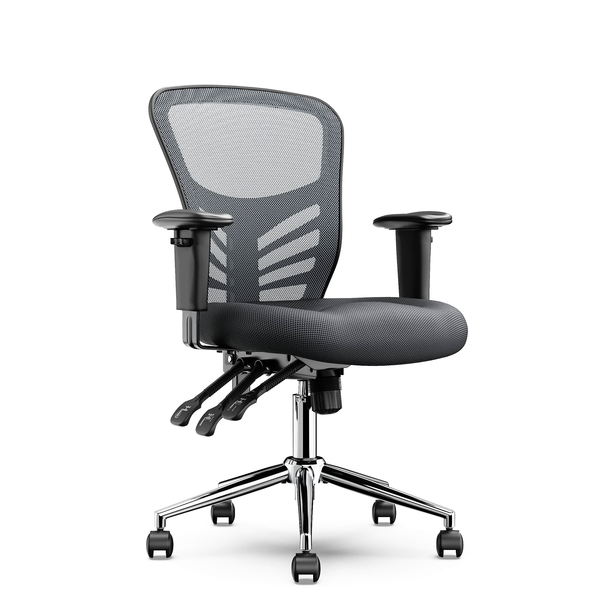 Click365 Ergonomic Mesh Swivel Task Chair, Grey (CCHR10002B)