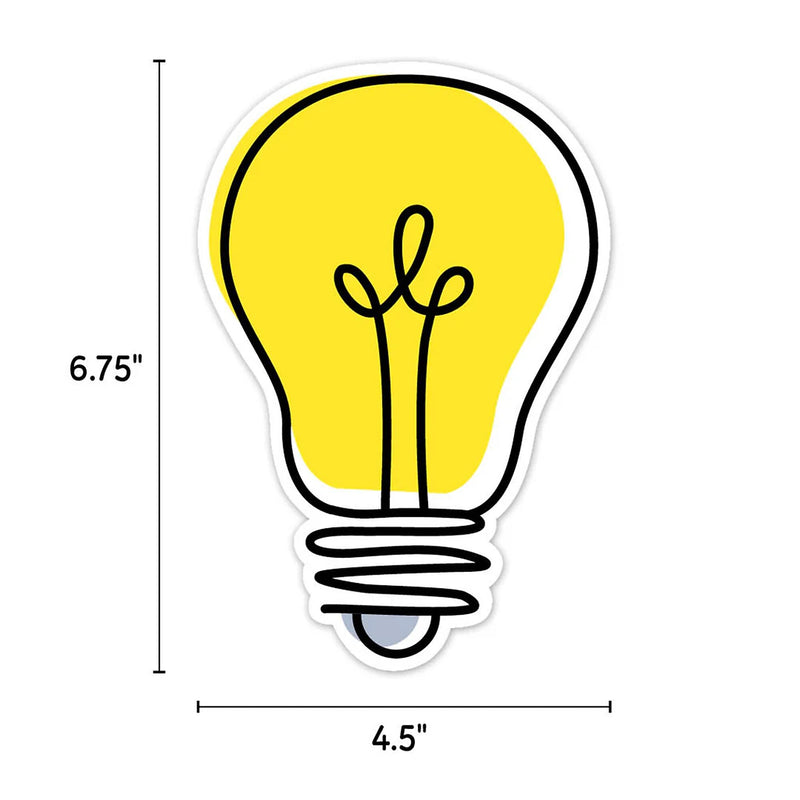 Creative Teaching Press Core Décor Doodle Lightbulb Designer Cut-Outs, 36/Pack, 3 Packs/Bundle (CTP10591-3)