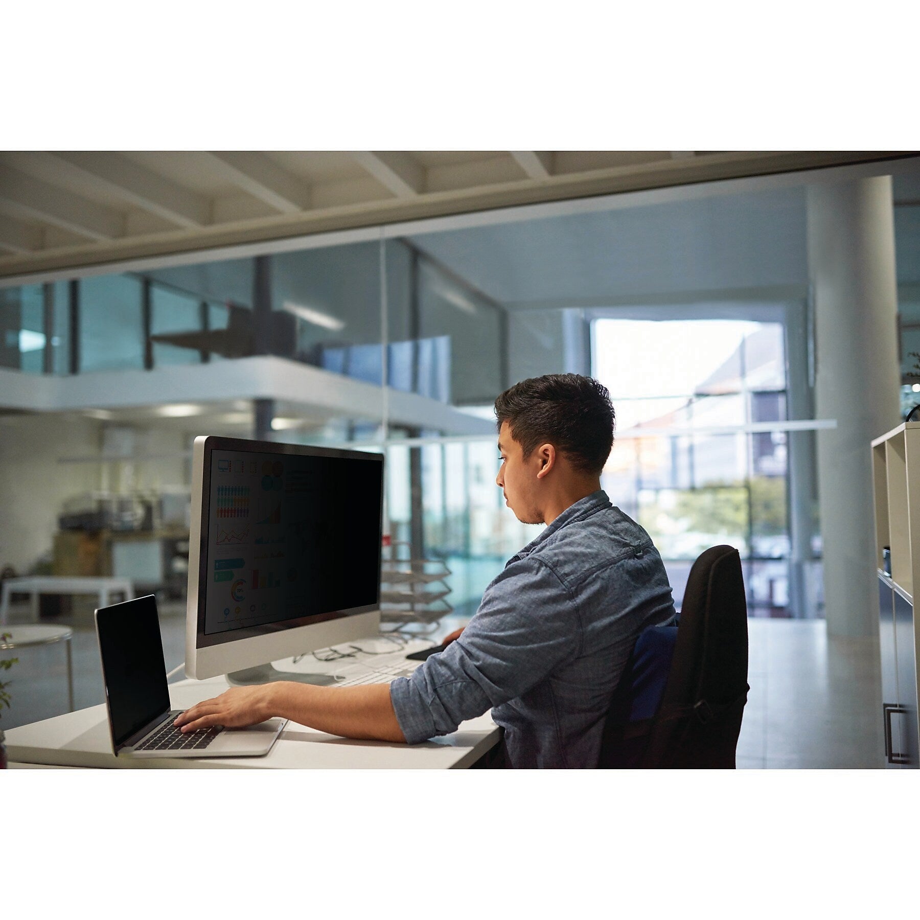 3M Anti-Glare Privacy Filter for 24" Widescreen Monitor, 16:9 Aspect Ratio (PF240W9B)