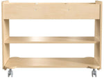 Flash Furniture Bright Beginnings Mobile 5-Section Storage Cart, 24.5"H x 31"W x 16"D, Natural Birch Plywood (MK-KE24145-GG)