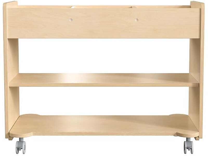 Flash Furniture Bright Beginnings Mobile 5-Section Storage Cart, 24.5"H x 31"W x 16"D, Natural Birch Plywood (MK-KE24145-GG)