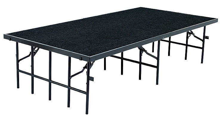 NPS 16"H Stage, 3' x 8', Black Carpet (S3616C10)