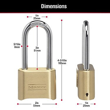 Master Lock Settable Combination Padlock, 6/Box (175)