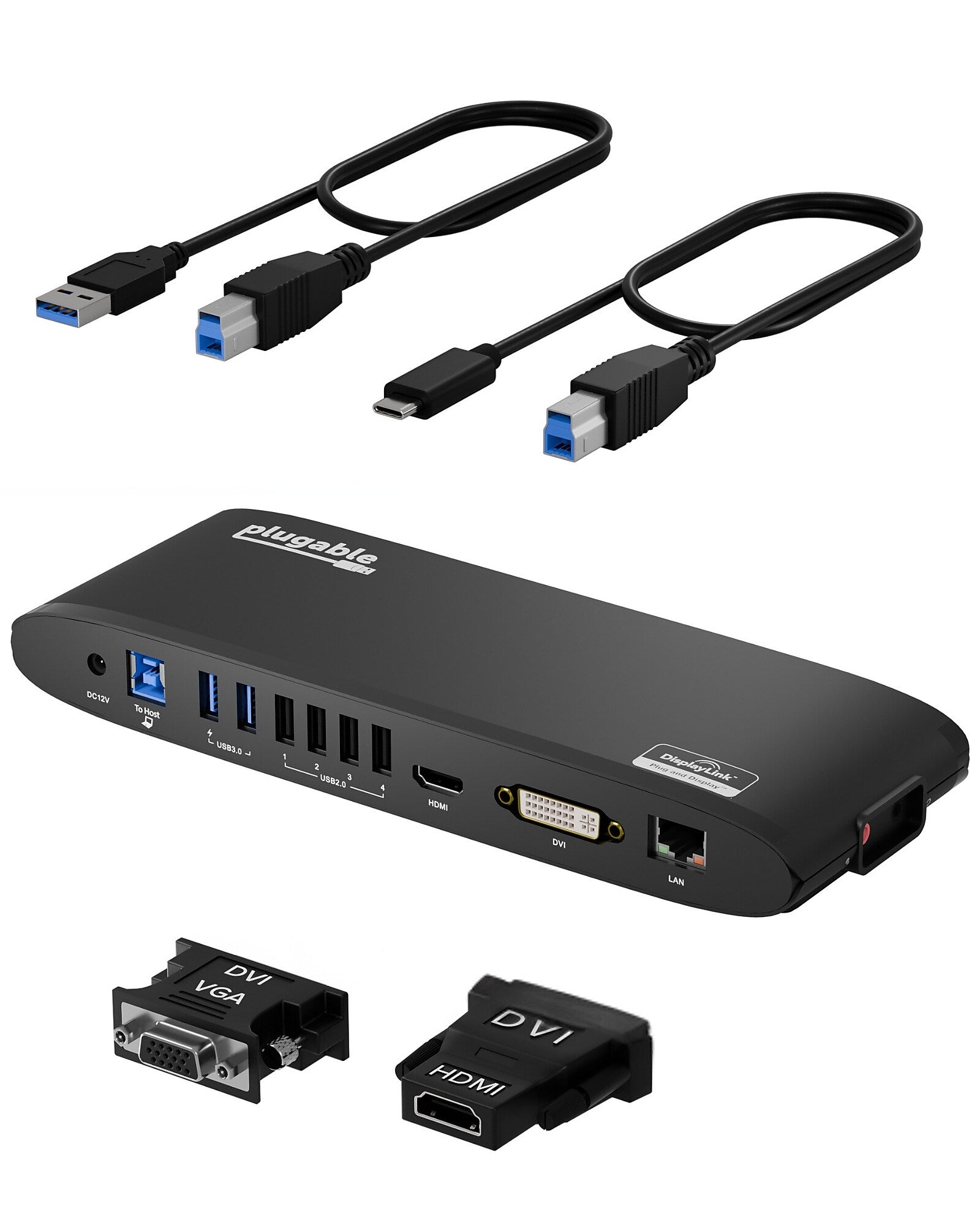 Plugable Docking Station for Windows Laptops (UD-3900H)