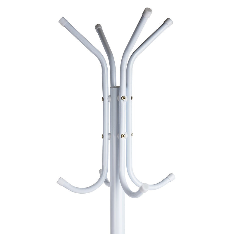 Mind Reader Freestanding Coat Rack, Multi-Hook Organizer, White, Metal (CRACK11-WHT)