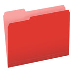 Pendaflex Recycled File Folder, 1/3-Cut Tab, Assorted, Letter Size, Red, 100/Box (4210 1/3 RED)