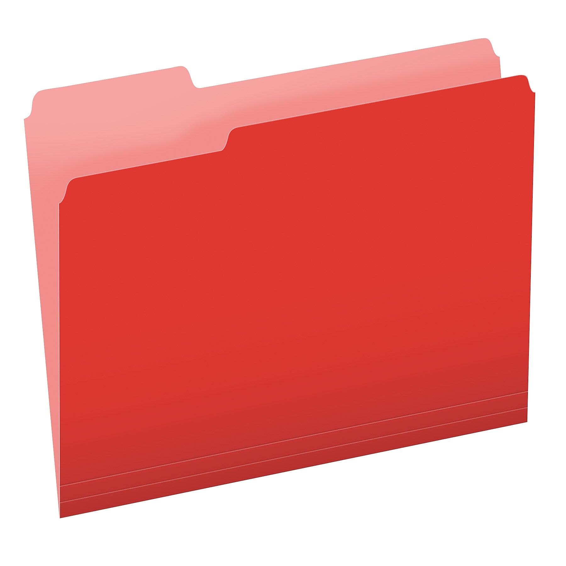 Pendaflex Recycled File Folder, 1/3-Cut Tab, Assorted, Letter Size, Red, 100/Box (4210 1/3 RED)