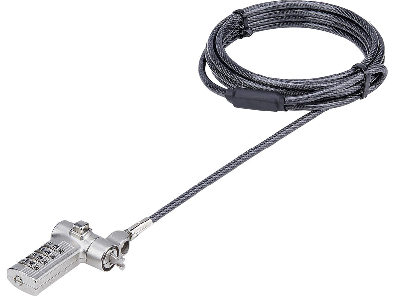 StarTech Universal Keyless Combination Laptop Cable Lock, 6.6 ft. (UNIVC4D-LAPTOP-LOCK)