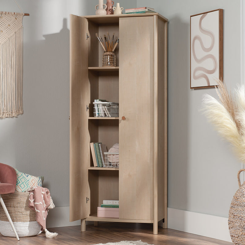 Sauder Select 72"H Storage Cabinet with 3 Shelves, Natural Maple (433285)