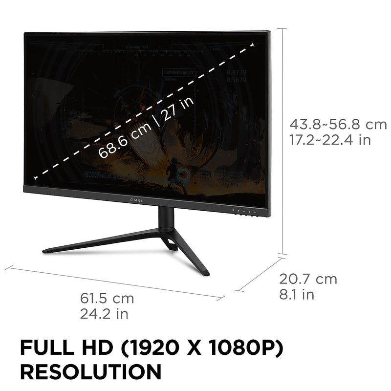 ViewSonic 27" 180Hz LCD Gaming Monitor, Black (VX2728J)