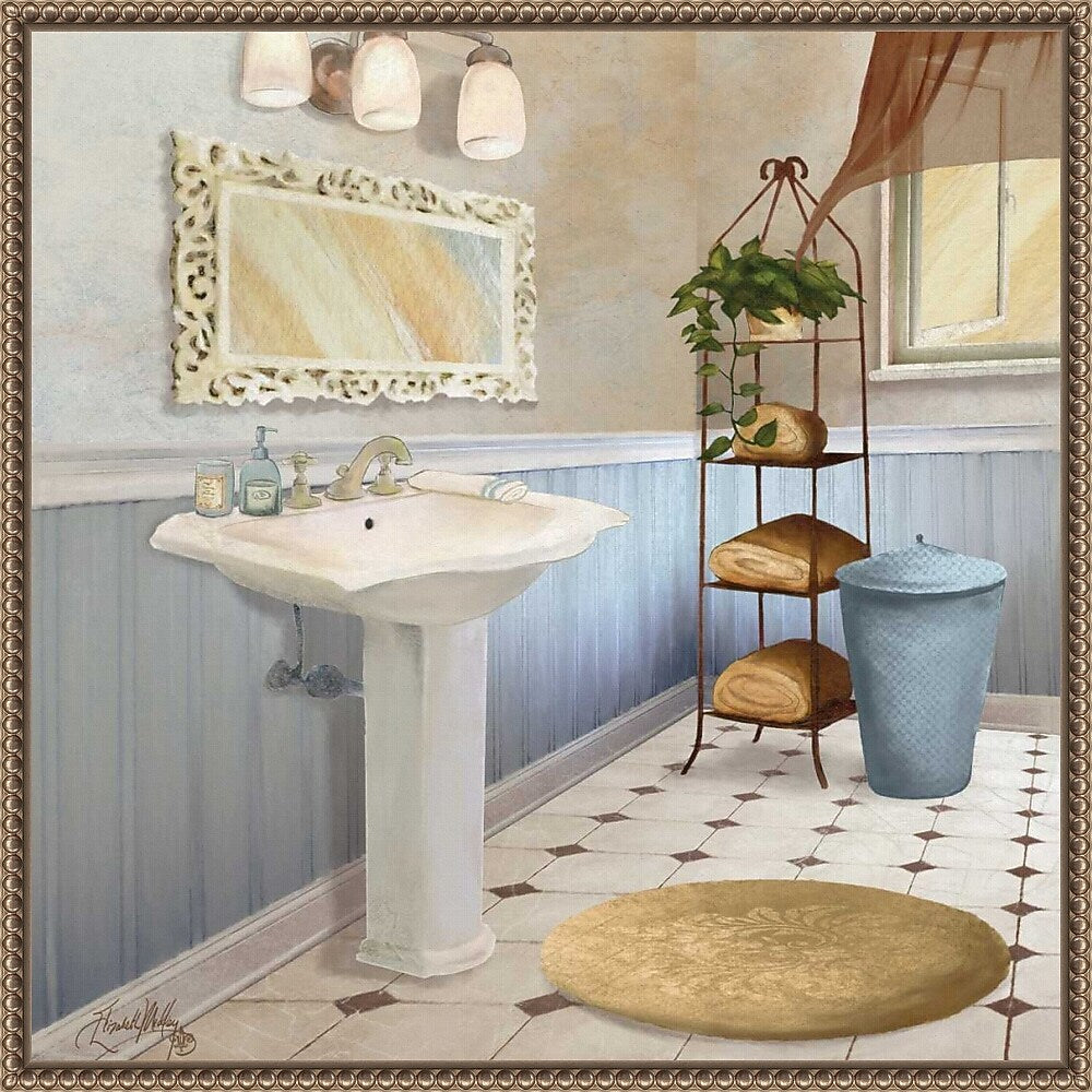 Amanti Art Sundance Bath II by Elizabeth Medley Framed Canvas Wall Art Print, 22" x 22" (A42678299390)