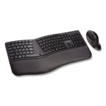 Kensington Pro Fit Ergo K75406US Wireless Ergonomic Keyboard and Optical Mouse Combo, Black (KMW75406)