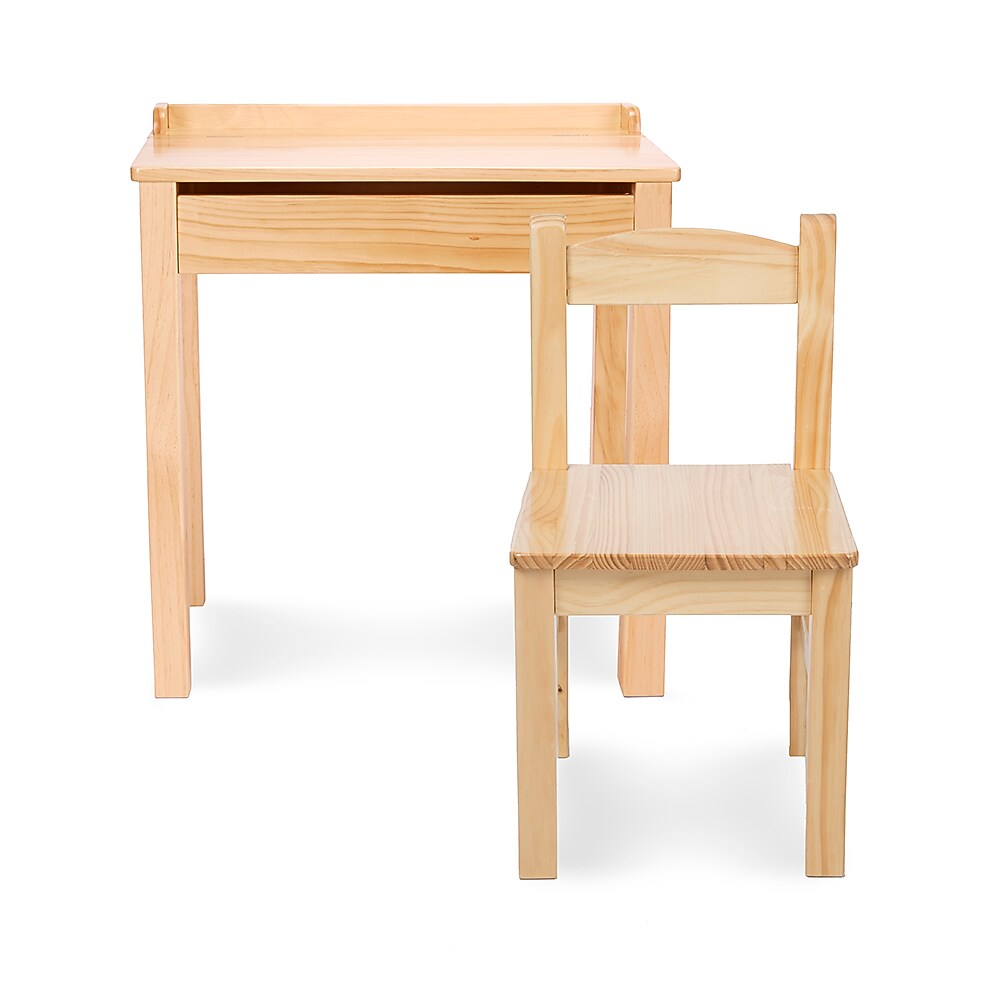 Melissa & Doug Wooden Table & Chairs, White (N/A2)