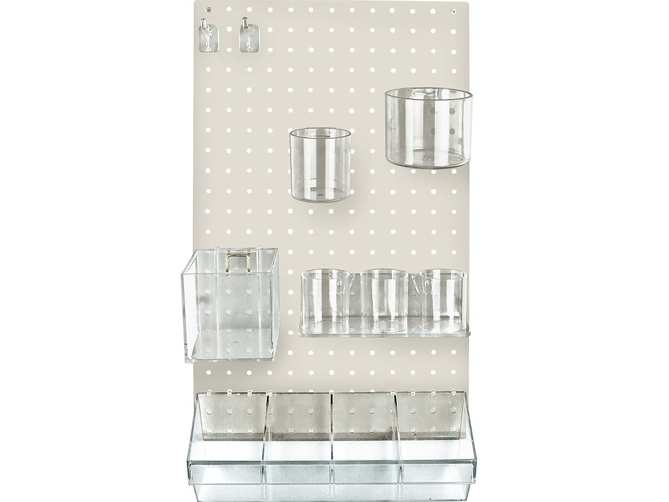 Azar 22" x 13.5" 12-Piece Pegboard Organizer Kit, White, Each (900942-WHT)