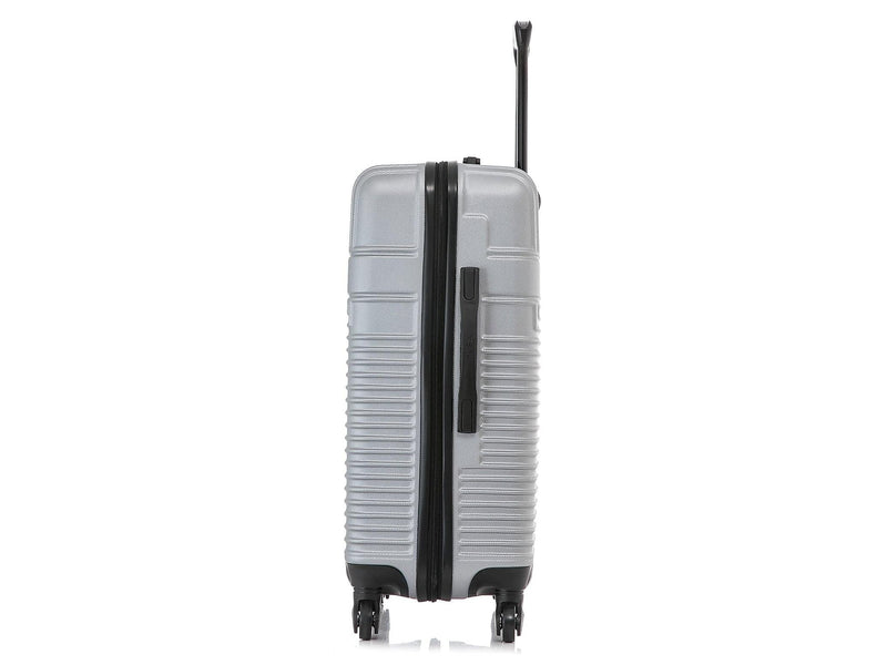 InUSA Resilience 24" Hardside Suitcase, 4-Wheeled Spinner, TSA Checkpoint Friendly, Silver (IURES00M-SIL)
